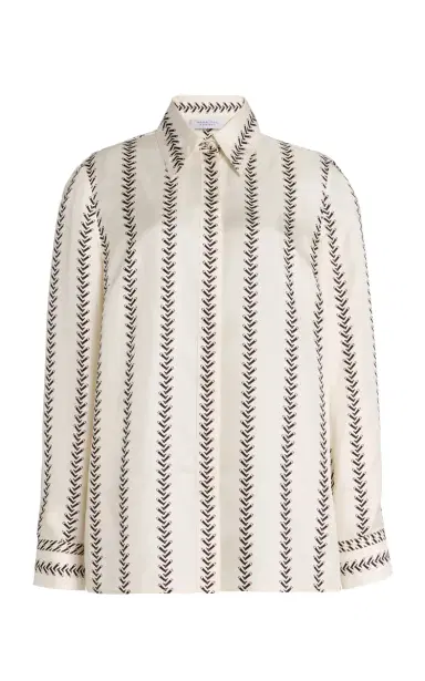 Gabriela Hearst Cruz Shirt in Multi Printed Silk Twill | Thumbnail 1 Gabriela Hearst Cruz Shirt in Multi Printed Silk Twill | Thumbnail 1