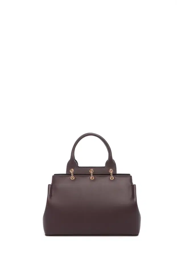 GABRIELA HEARST Small Amethyst Tote Bag in Bordeaux Nappa Leather