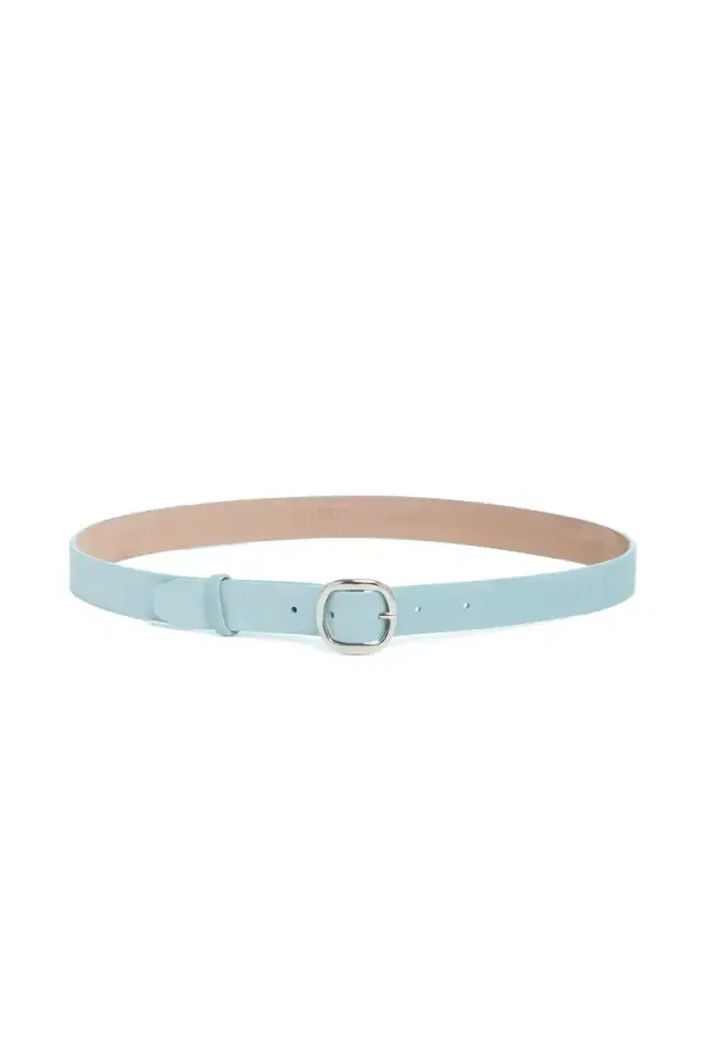 Gabriela Hearst Thin Elster Belt in Light Blue Suede