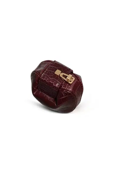Gabriela Hearst Rafaela Coin Purse in Bordeaux Crocodile Leather | Thumbnail 3 Gabriela Hearst Rafaela Coin Purse in Bordeaux Crocodile Leather | Thumbnail 3