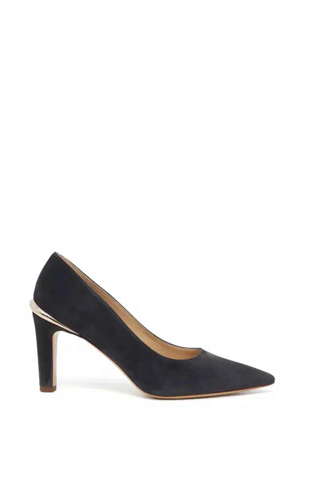 Gabriela Hearst Edwina High Heel Stiletto Pump in Charcoal Suede