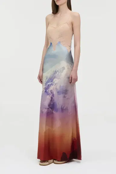 Gabriela Hearst Adolphine Slip Maxi Dress in Mountain Printed Satin Silk Twill | Thumbnail 4 Gabriela Hearst Adolphine Slip Maxi Dress in Mountain Printed Satin Silk Twill | Thumbnail 4