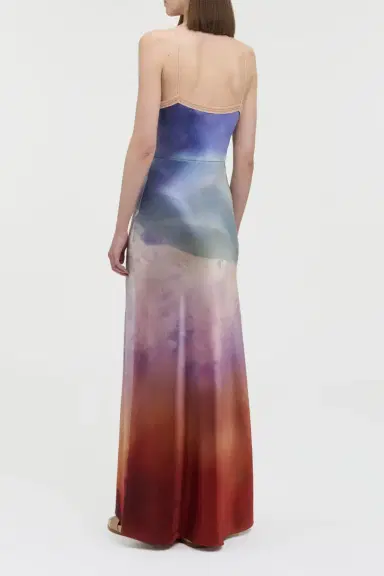 Gabriela Hearst Adolphine Slip Maxi Dress in Mountain Printed Satin Silk Twill | Thumbnail 5 Gabriela Hearst Adolphine Slip Maxi Dress in Mountain Printed Satin Silk Twill | Thumbnail 5