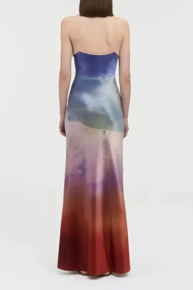 Gabriela Hearst Adolphine Slip Maxi Dress in Mountain Printed Satin Silk Twill | Thumbnail 6 Gabriela Hearst Adolphine Slip Maxi Dress in Mountain Printed Satin Silk Twill | Thumbnail 6