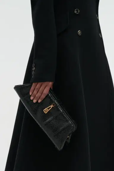 Gabriela Hearst Paola Clutch in Black Snakeskin | Thumbnail 2