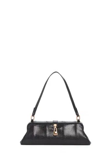 Gabriela Hearst Paola Clutch in Black Snakeskin | Thumbnail 3