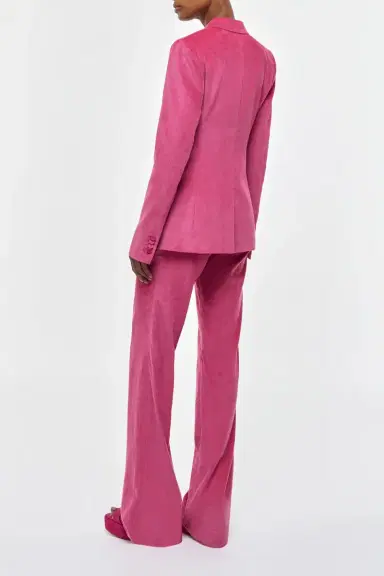 Gabriela Hearst Angela Blazer in Fuchsia Sea Island Cotton Corduroy | Thumbnail 4