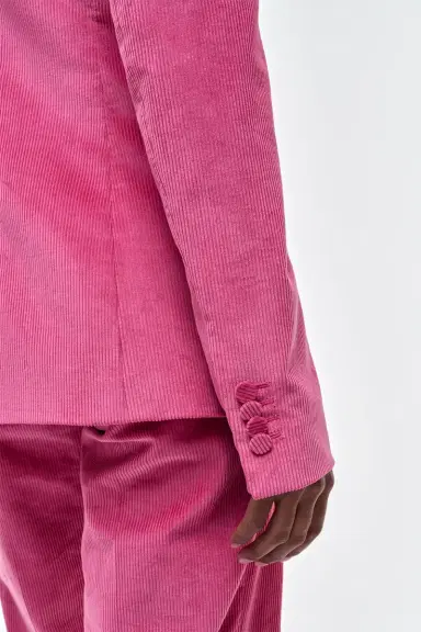 Gabriela Hearst Angela Blazer in Fuchsia Sea Island Cotton Corduroy | Thumbnail 6