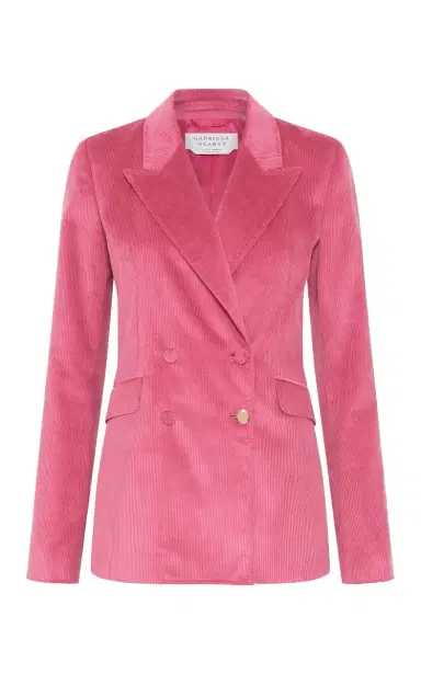 Gabriela Hearst Angela Blazer in Fuchsia Sea Island Cotton Corduroy | Thumbnail 1