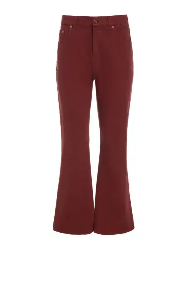 Gabriela Hearst Ezra Bootcut Cropped Jean in Burnt Sienna Recycled Cotton Denim | Thumbnail 1