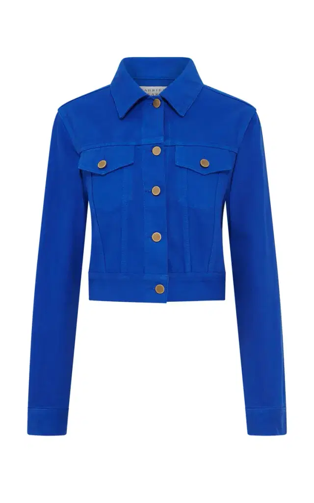 Gabriela Hearst Bronte Jacket in Cobalt Recycled Cotton Denim