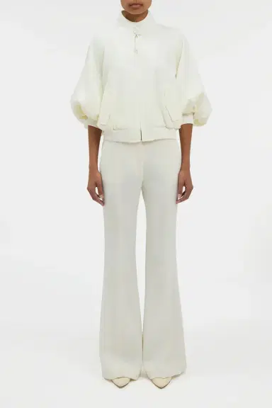 Gabriela Hearst Rhein Flare Pant in Virgin Wool Crepe | Thumbnail 2