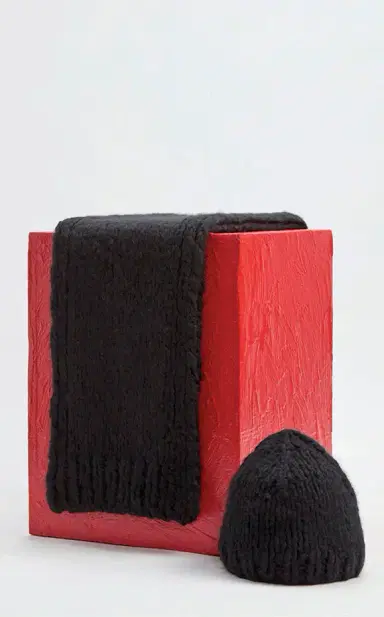 GABRIELA HEARST Pacino Knit Hat in Black Welfat Cashmere | Thumbnail 2