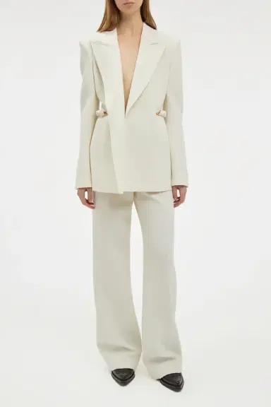 Gabriela Hearst Norman Wide-leg Pant in Recycled Virgin Wool | Thumbnail 2