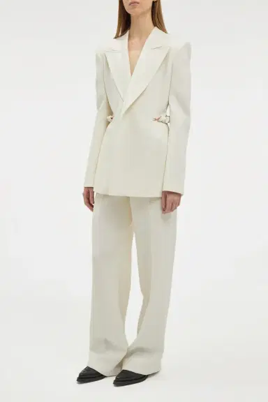 Gabriela Hearst Norman Wide-leg Pant in Recycled Virgin Wool | Thumbnail 3