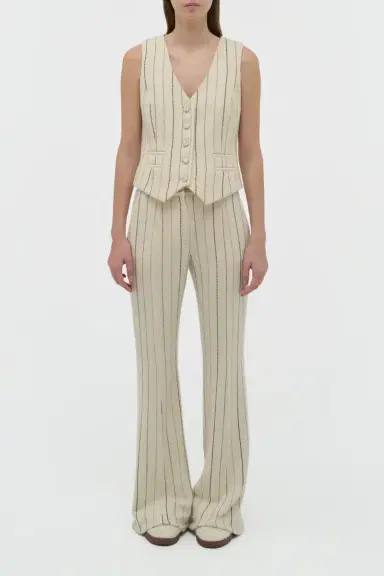 Gabriela Hearst Coleridge Vest in Multi Pinstripe Wool Cashmere | Thumbnail 2