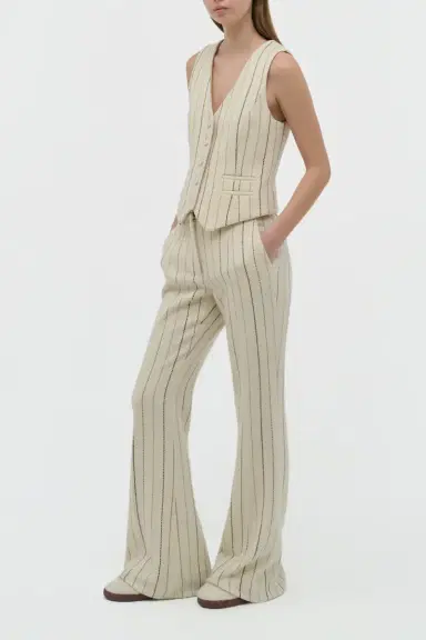 Gabriela Hearst Coleridge Vest in Multi Pinstripe Wool Cashmere | Thumbnail 3