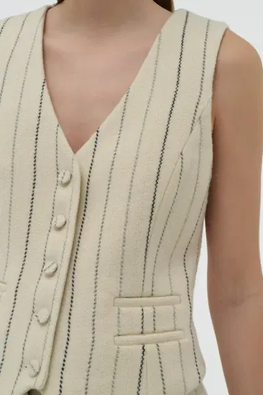 Gabriela Hearst Coleridge Vest in Multi Pinstripe Wool Cashmere | Thumbnail 6