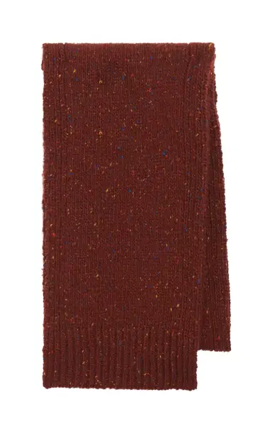 GABRIELA HEARST Fokestone Knit Scarf in Burnt Sienna Multi Speckled Aran Cashmere | Thumbnail 1