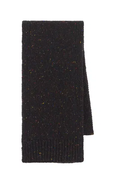 GABRIELA HEARST Fokestone Knit Scarf in Charcoal Multi Speckled Aran Cashmere | Thumbnail 1