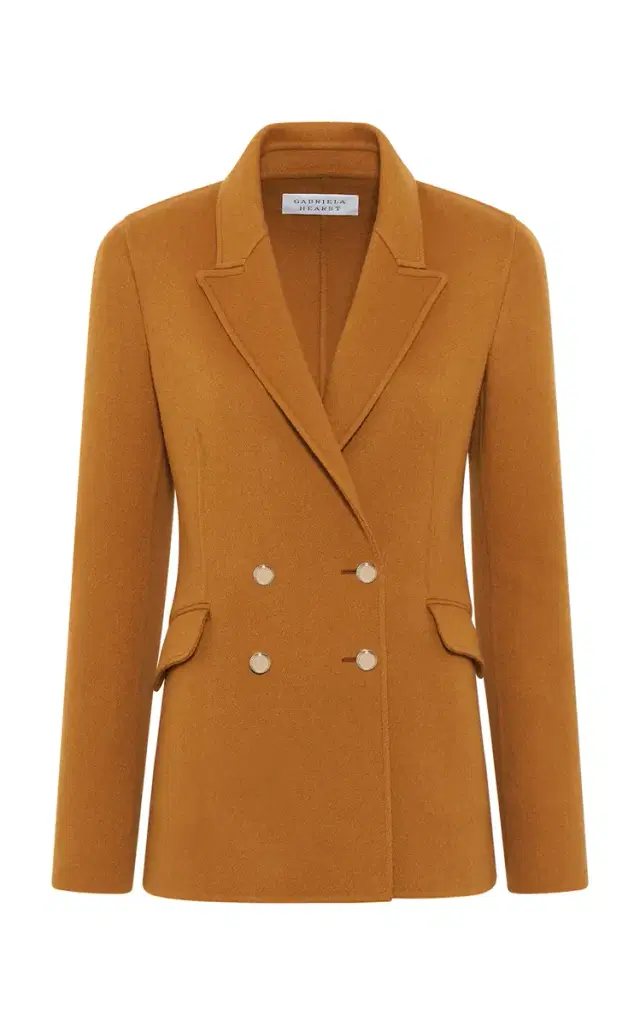 Gabriela Hearst Lloyd Blazer in Yellow Ochre Double-face Recycled Cashmere