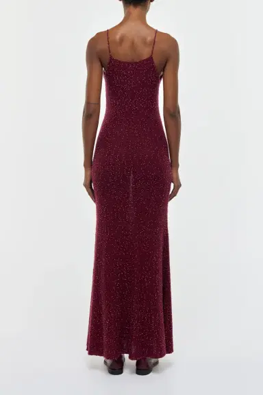 Gabriela Hearst Florian Knit Maxi Slip Dress in Bordeaux Beaded Cashmere Silk | Thumbnail 6 Gabriela Hearst Florian Knit Maxi Slip Dress in Bordeaux Beaded Cashmere Silk | Thumbnail 6