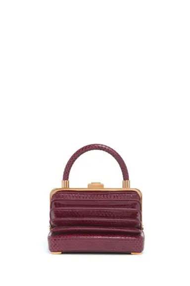 Gabriela Hearst Small Diana Bag in Bordeaux Snakeskin | Thumbnail 2 Gabriela Hearst Small Diana Bag in Bordeaux Snakeskin | Thumbnail 2