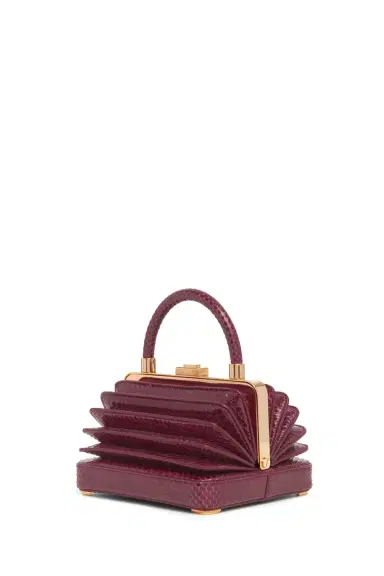 Gabriela Hearst Small Diana Bag in Bordeaux Snakeskin | Thumbnail 1 Gabriela Hearst Small Diana Bag in Bordeaux Snakeskin | Thumbnail 1