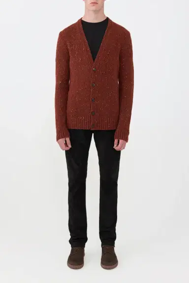 Gabriela Hearst Ailis Knit Cardigan in Burnt Sienna Multi Speckled Aran Cashmere | Thumbnail 2 Gabriela Hearst Ailis Knit Cardigan in Burnt Sienna Multi Speckled Aran Cashmere | Thumbnail 2
