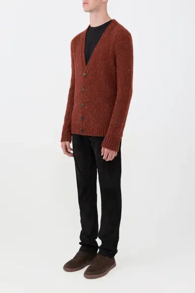Gabriela Hearst Ailis Knit Cardigan in Burnt Sienna Multi Speckled Aran Cashmere | Thumbnail 3 Gabriela Hearst Ailis Knit Cardigan in Burnt Sienna Multi Speckled Aran Cashmere | Thumbnail 3