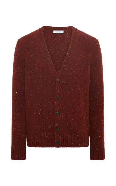 Gabriela Hearst Ailis Knit Cardigan in Burnt Sienna Multi Speckled Aran Cashmere | Thumbnail 1 Gabriela Hearst Ailis Knit Cardigan in Burnt Sienna Multi Speckled Aran Cashmere | Thumbnail 1