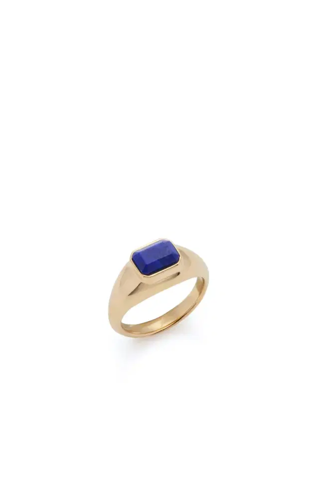 GABRIELA HEARST Small Ring in 18K Yellow Gold & Lapis Stone