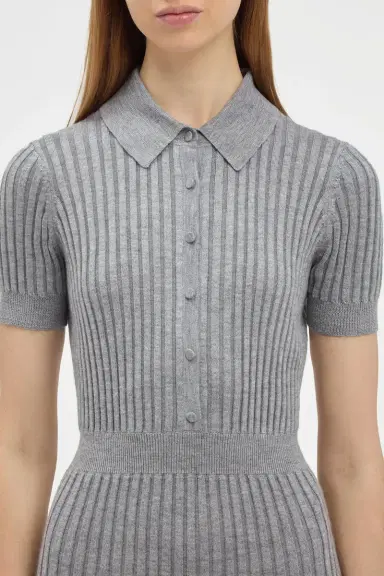 Gabriela Hearst Amor Knit Midi Dress in Heather Grey Cashmere Silk | Thumbnail 5 Gabriela Hearst Amor Knit Midi Dress in Heather Grey Cashmere Silk | Thumbnail 5