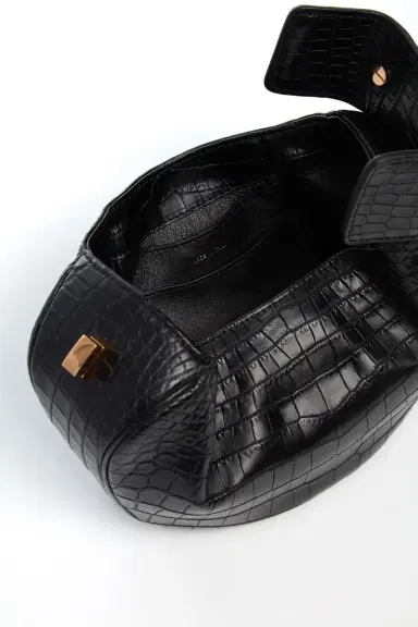 GABRIELA HEARST Demi Bag in Black Crocodile Leather | Thumbnail 4 GABRIELA HEARST Demi Bag in Black Crocodile Leather | Thumbnail 4