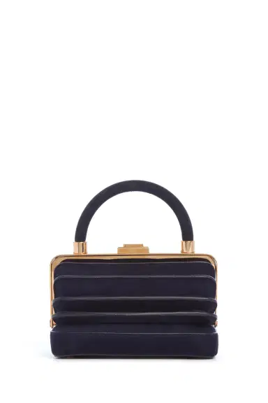 Gabriela Hearst Diana Bag in Navy Suede | Thumbnail 2 Gabriela Hearst Diana Bag in Navy Suede | Thumbnail 2