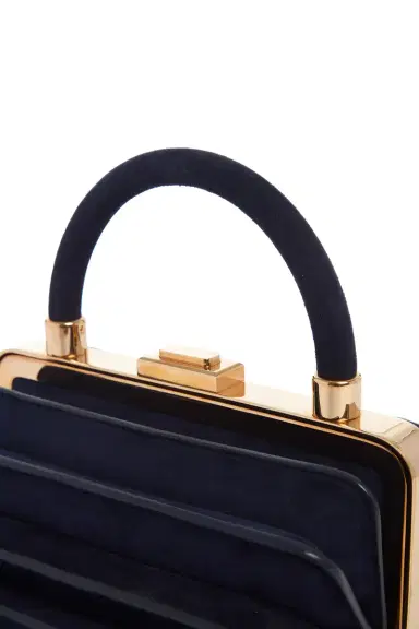 Gabriela Hearst Diana Bag in Navy Suede | Thumbnail 5 Gabriela Hearst Diana Bag in Navy Suede | Thumbnail 5