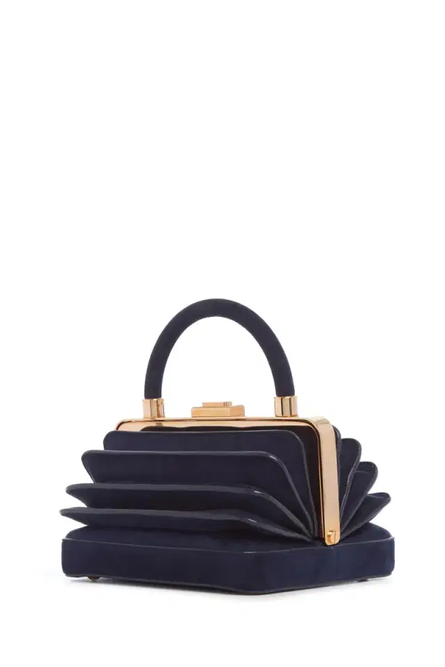 GABRIELA HEARST Diana Bag in Navy Suede