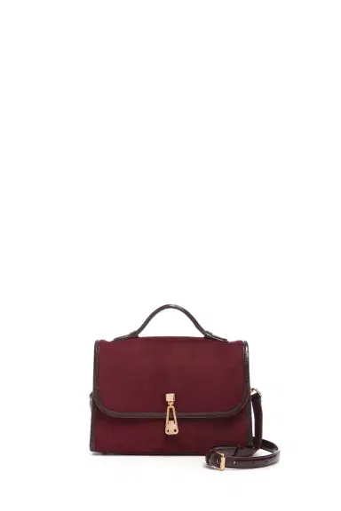 Gabriela Hearst Small Leonora Flap Bag in Bordeaux Suede | Thumbnail 1 Gabriela Hearst Small Leonora Flap Bag in Bordeaux Suede | Thumbnail 1