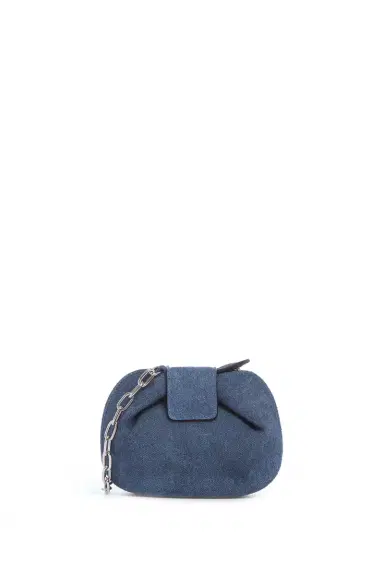 Gabriela Hearst Soft Demi Clutch in Medium Blue Suede Denim | Thumbnail 2 Gabriela Hearst Soft Demi Clutch in Medium Blue Suede Denim | Thumbnail 2