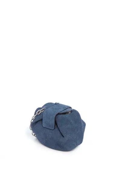 Gabriela Hearst Soft Demi Clutch in Medium Blue Suede Denim | Thumbnail 3 Gabriela Hearst Soft Demi Clutch in Medium Blue Suede Denim | Thumbnail 3