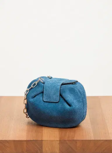 Gabriela Hearst Soft Demi Clutch in Medium Blue Suede Denim | Thumbnail 5 Gabriela Hearst Soft Demi Clutch in Medium Blue Suede Denim | Thumbnail 5