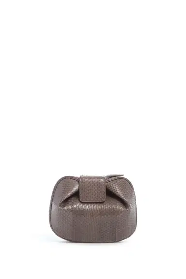 Gabriela Hearst Soft Demi Clutch in Charcoal Snakeskin | Thumbnail 2