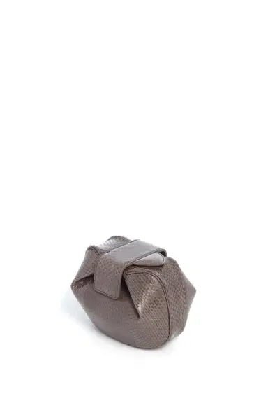 Gabriela Hearst Soft Demi Clutch in Charcoal Snakeskin | Thumbnail 3
