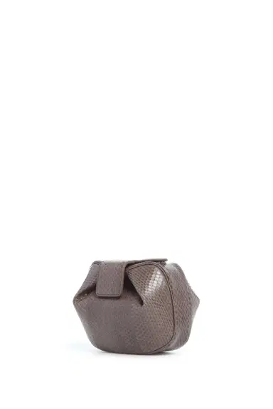 Gabriela Hearst Soft Demi Clutch in Charcoal Snakeskin | Thumbnail 1