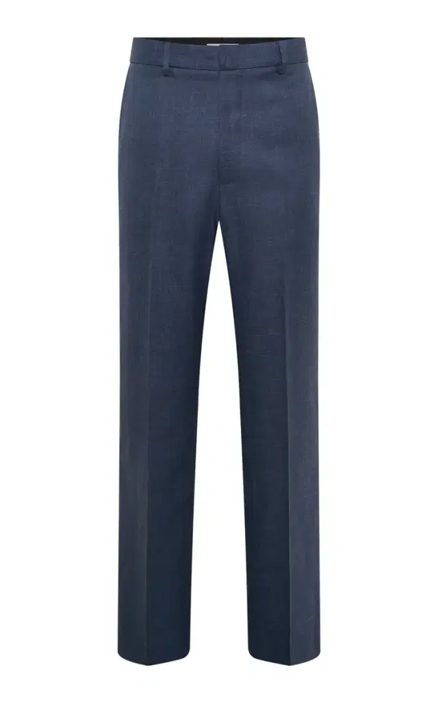 Gabriela Hearst Harold Pant in Denim Virgin Wool Silk with Linen