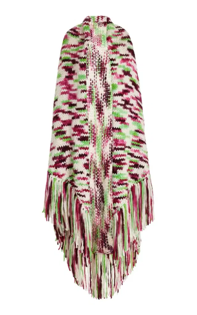 Gabriela Hearst Lauren Knit Wrap in Space Dye Jewel Multi Welfat Cashmere