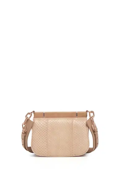 Gabriela Hearst Small Dern Crossbody Bag in Nude Snakeskin & Suede | Thumbnail 4 Gabriela Hearst Small Dern Crossbody Bag in Nude Snakeskin & Suede | Thumbnail 4