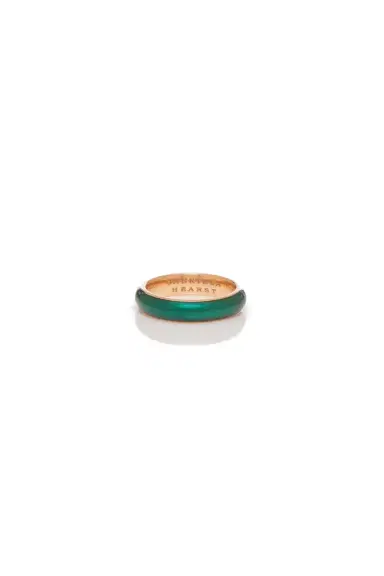 Gabriela Hearst Ring in 18K Rose Gold & Vitreous Green Enamel | Thumbnail 1