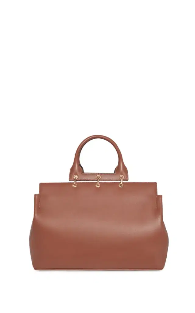 GABRIELA HEARST Large Amethyst Tote Bag in Cognac Nappa Leather
