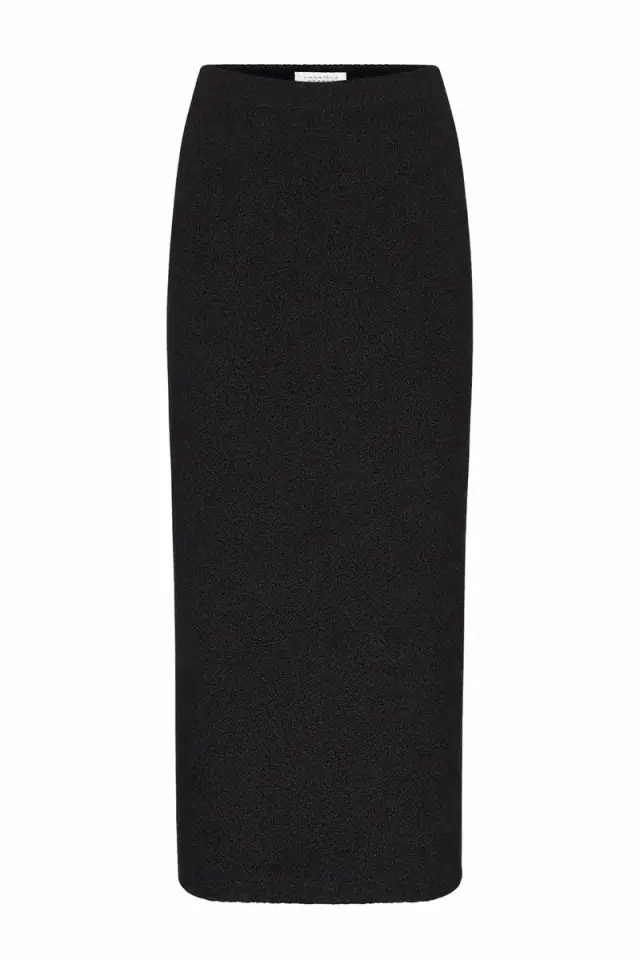 Gabriela Hearst Terranova Knit Maxi Skirt in Black Mulberry Silk